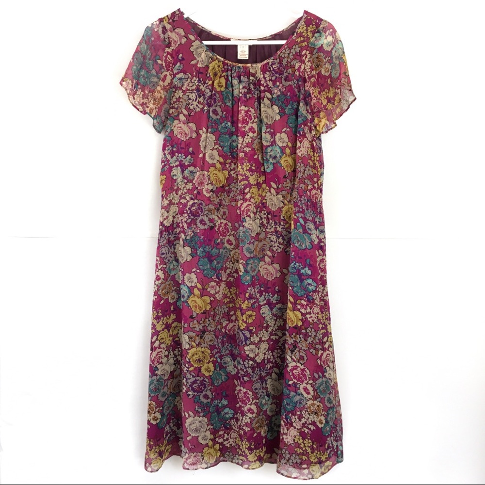 Sundance | Silk Floral Print Dress